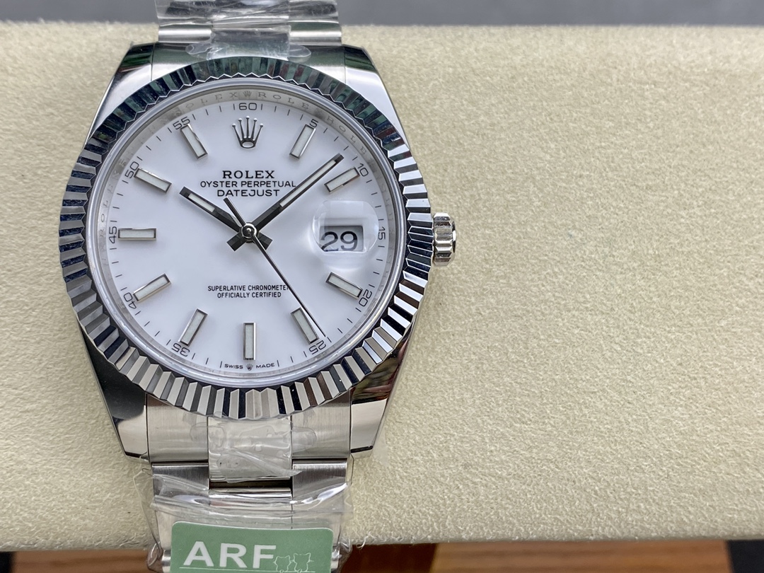 Rolex Datejust 41 Stainless Steel And White Gold White Dial M126334 0009 Men's Watch